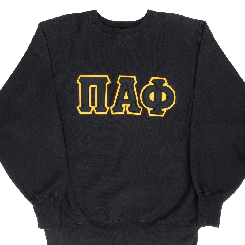Fresh And Elegant VINTAGE CHAMPION REVERSE WEAVE PI ALPHA PHI BLACK SWEATSHIRT 1990S XL