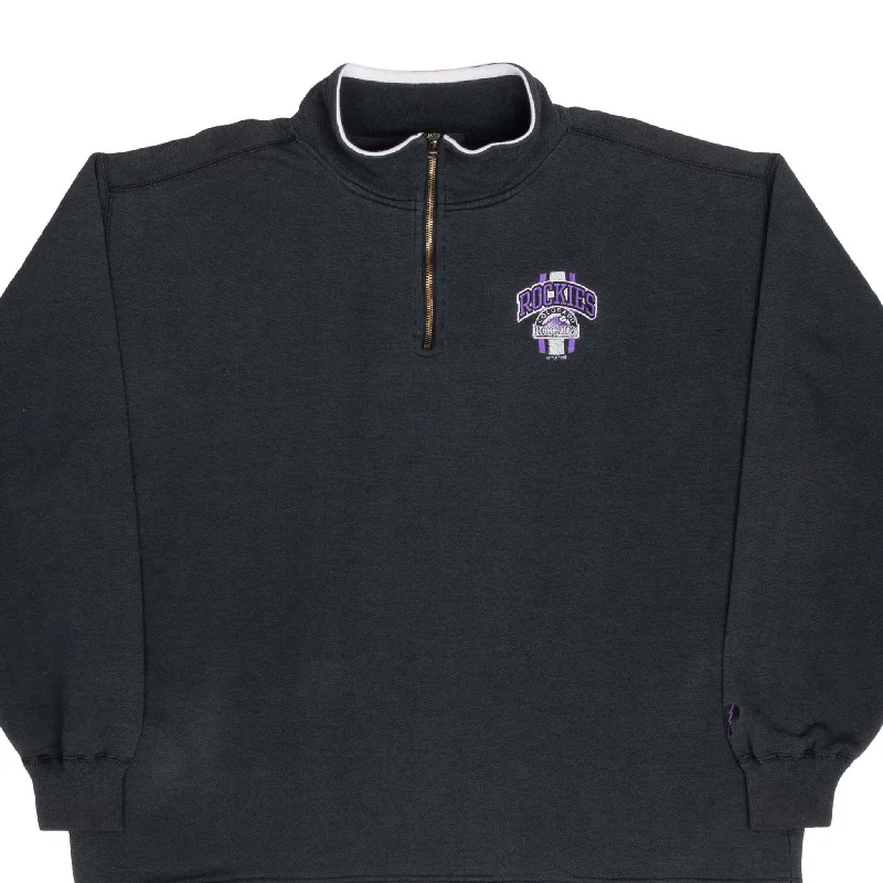 Comfortable Chic VINTAGE MLB COLORADO ROCKIES QUARTER ZIP SWEATSHIRT 1998 LARGE
