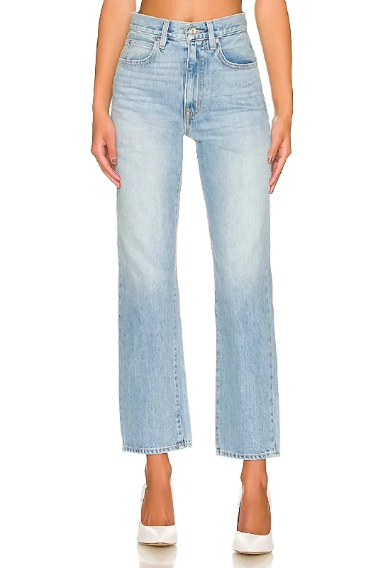 Stylish Casuals London High Rise Straight Ankle Jean In Sweet Talk